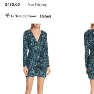 Self portrait sequin ruffle dress